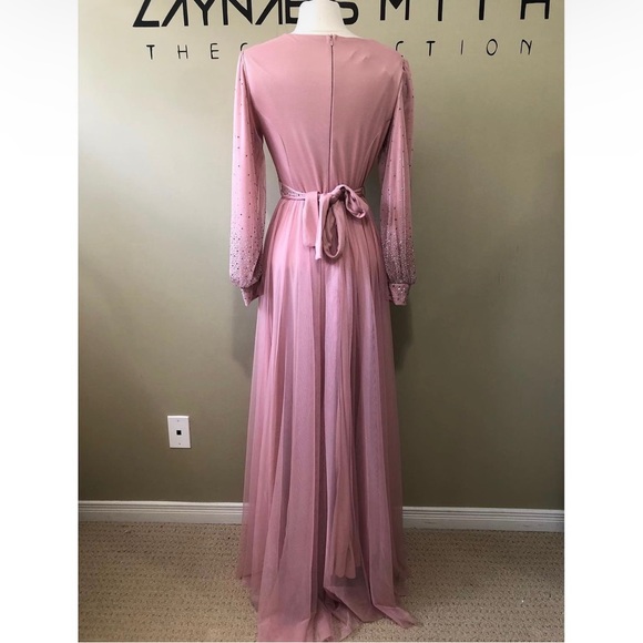 Pink beaded dress with belt - Picture 5 of 14